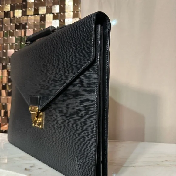 Louis Vuitton Black Epi Serviette Metis Vintage Briefcase - Picture 3 of 9